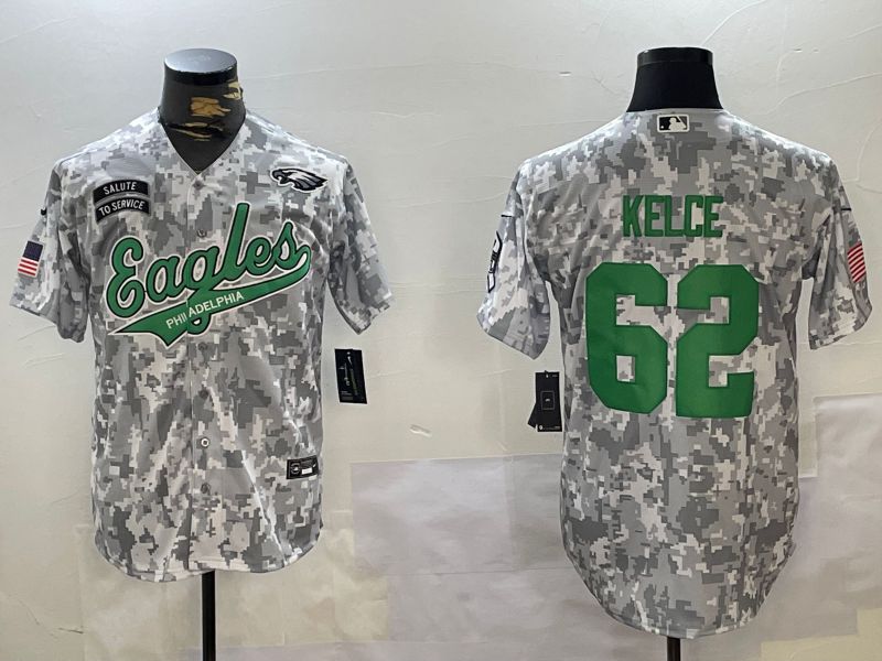 Men Philadelphia Eagles #62 Kelce Nike Arctic Camo 2024 Salute to Service Limited NFL Jersey style 4->philadelphia eagles->NFL Jersey